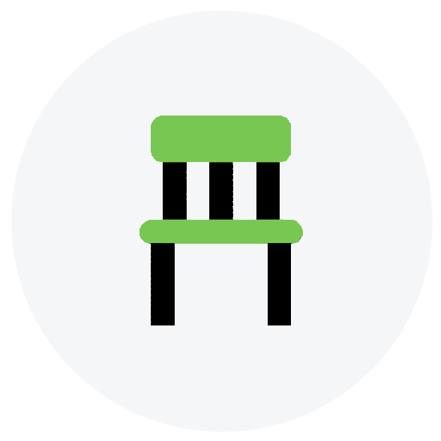 icon of green chair